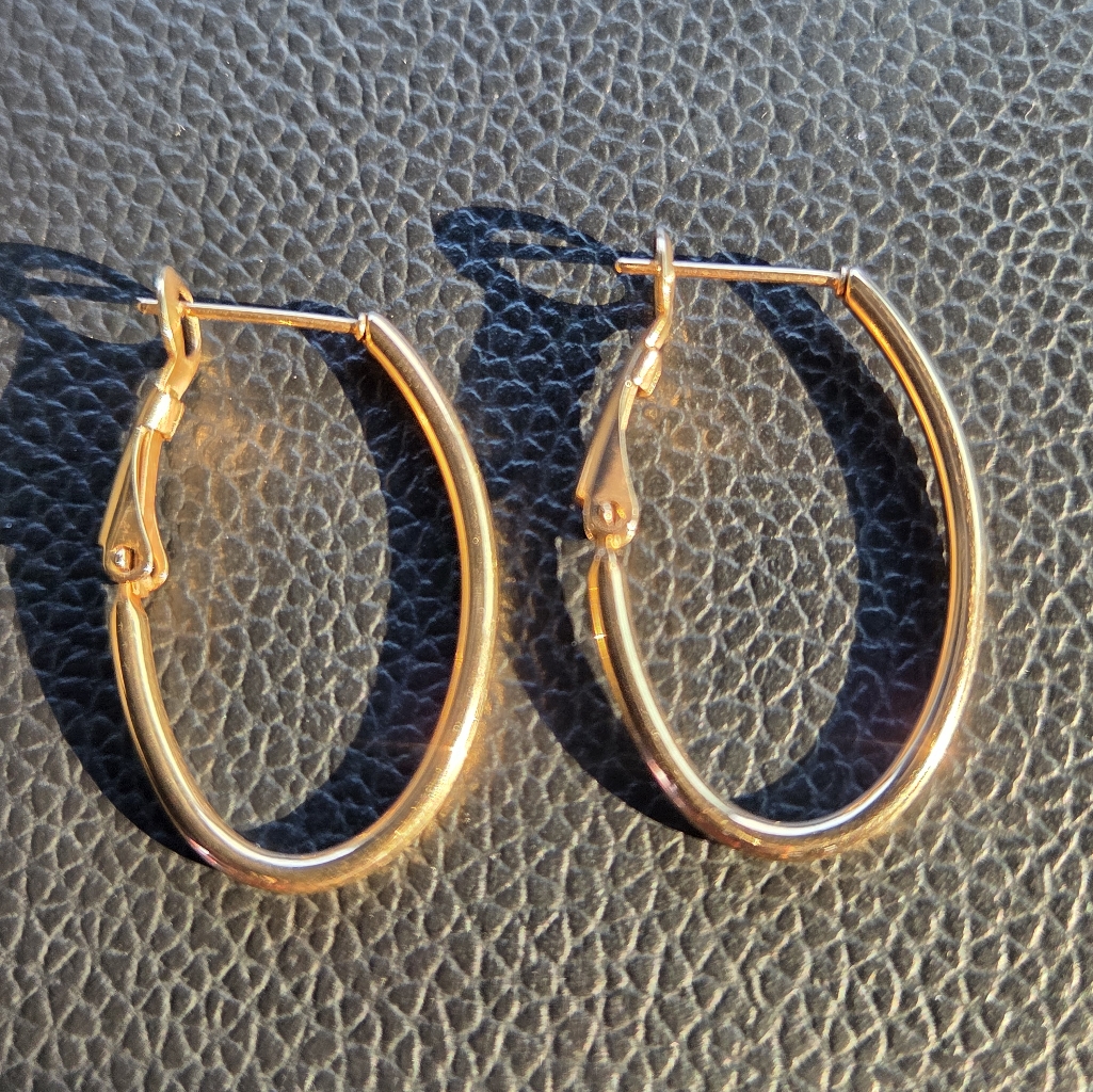 925 Golden Hoop Earrings Jcm Stainless Steel Gold Hoops